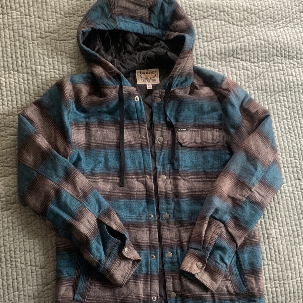 Dakine Teal and Gray Hooded Jacket